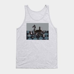 Chess Dragon With Board Tank Top